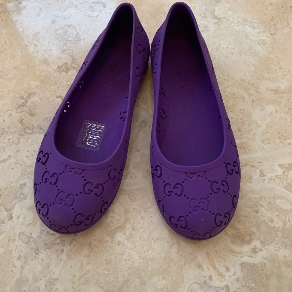 Authentic kids Gucci jelly ballet flats size 29
